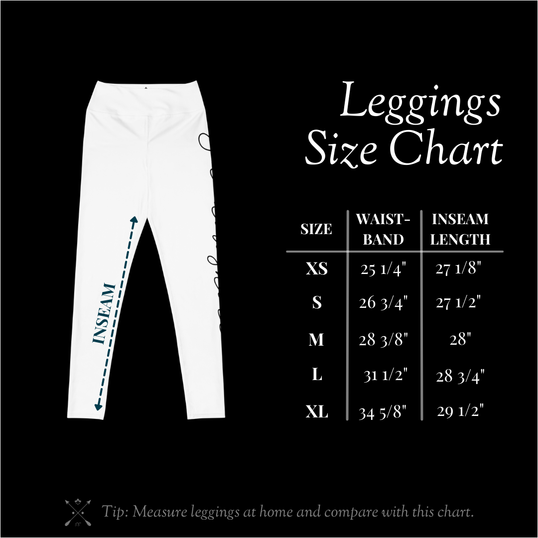 Shadowshore Yoga Leggings Size Chart