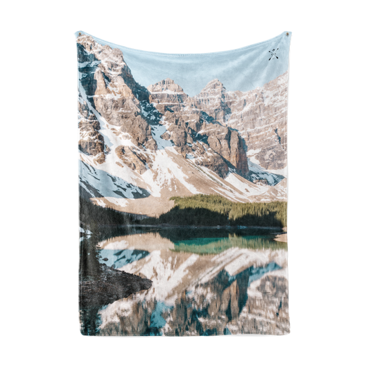 Mountain Lake Reflections Throw Blanket