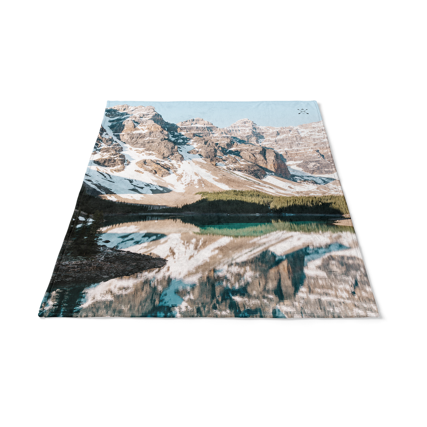 Mountain Lake Reflections Throw Blanket