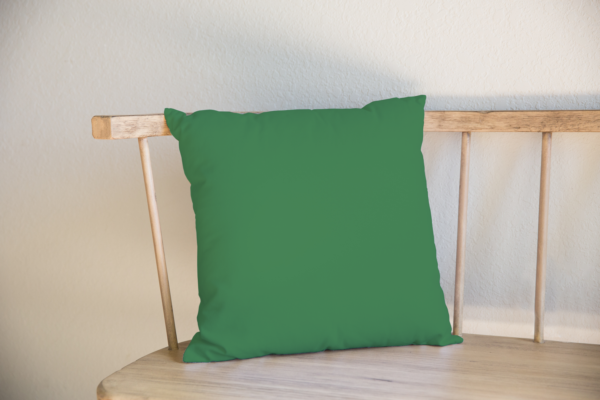 Green Plain Solid Square Throw Pillow (19 options)