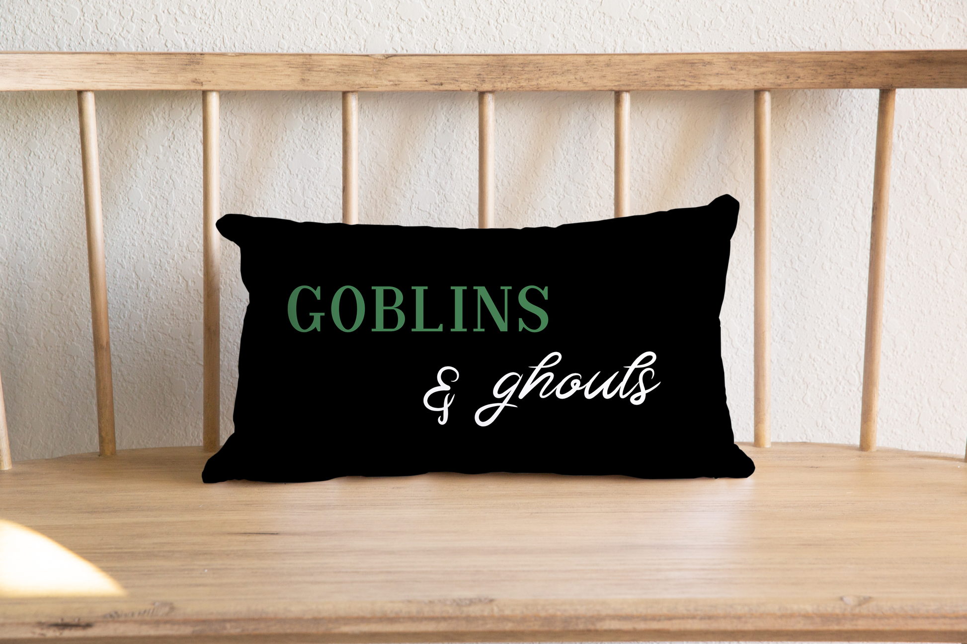 Goblins and Ghouls Throw Pillow