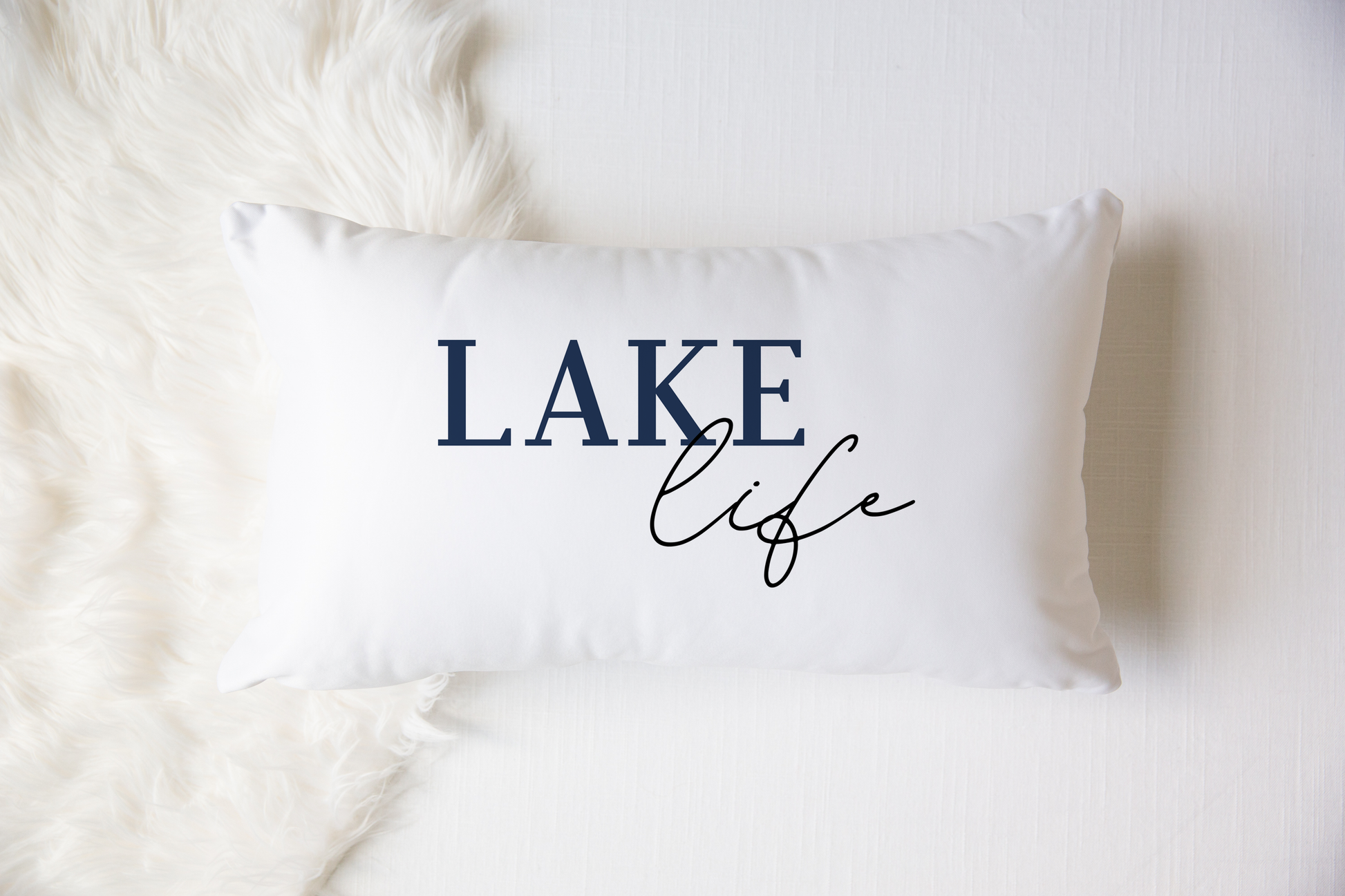 Lake Life Lumbar Throw Pillow